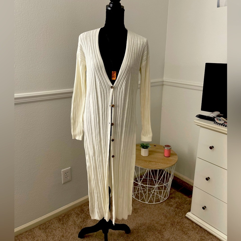 New Free People Long-sleeve Maxi Cardigan